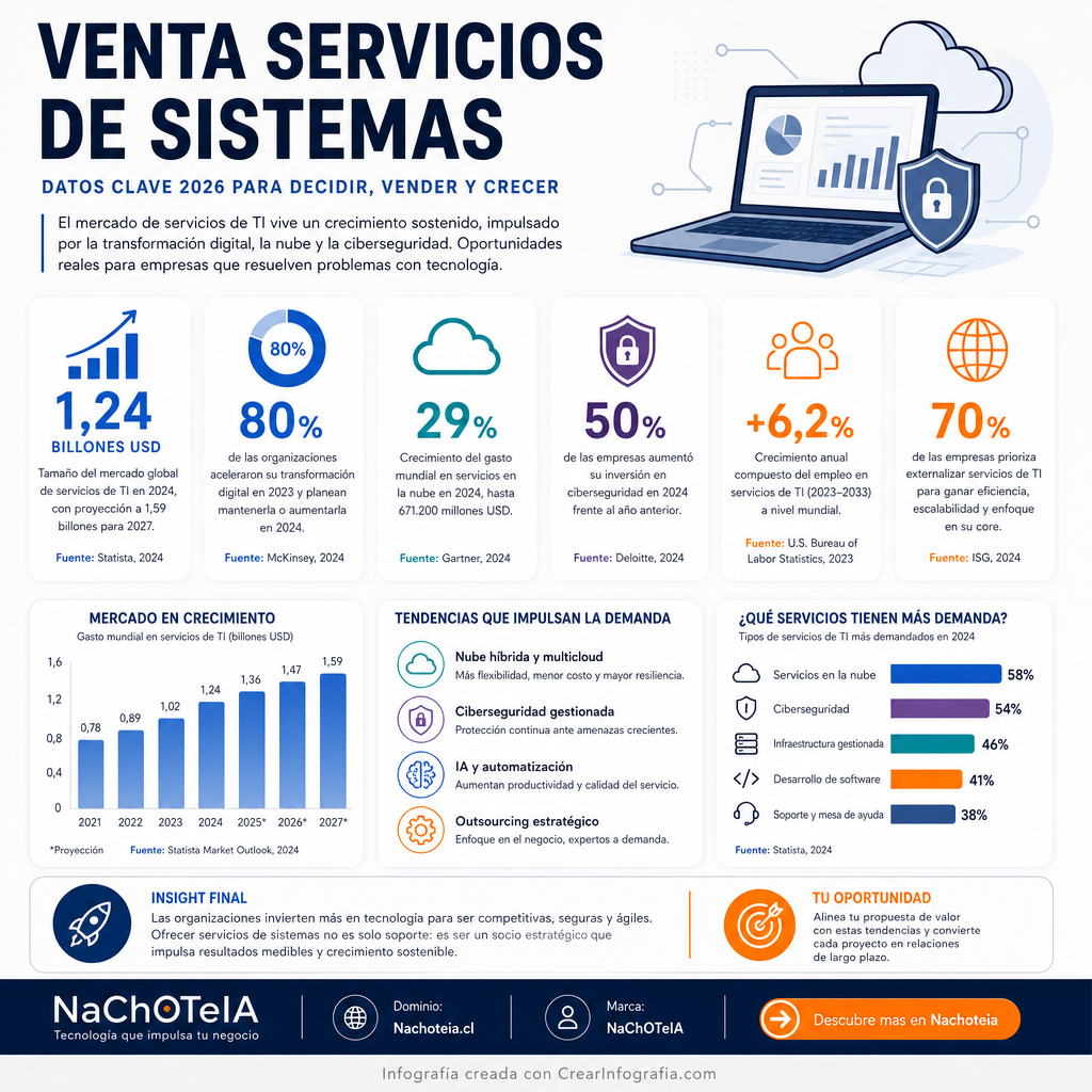 Infografía sobre Venta servicios de sistemas